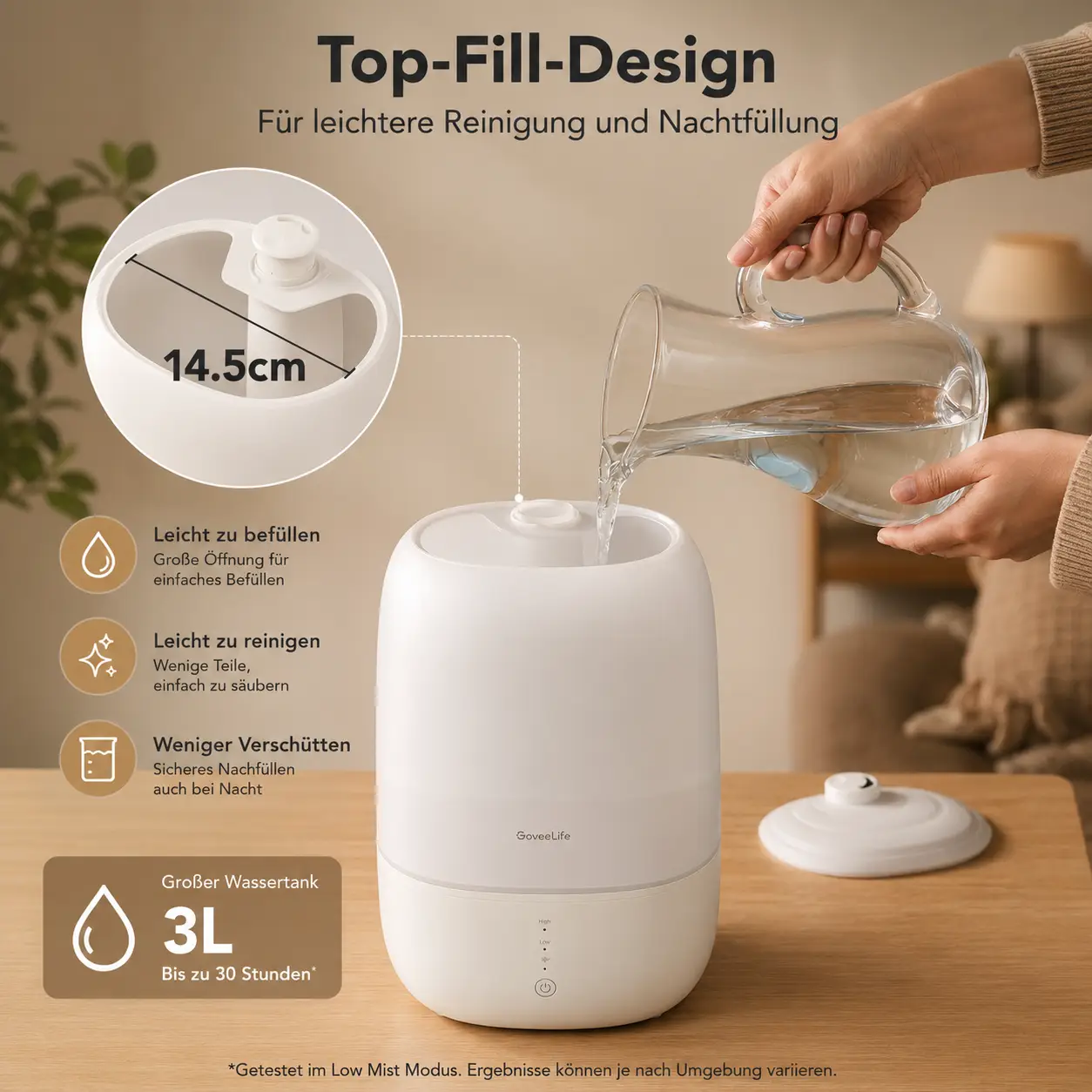 Smart Luftbefeuchter & Aroma Diffuser 3L – App- & Sprachsteuerung – Bild 2